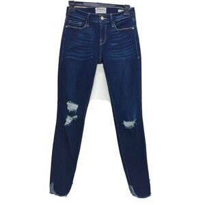 Frame Women's Le Skinny De Jeanne Blue Denim Jeans 5 Pockets Low Rise Size 26